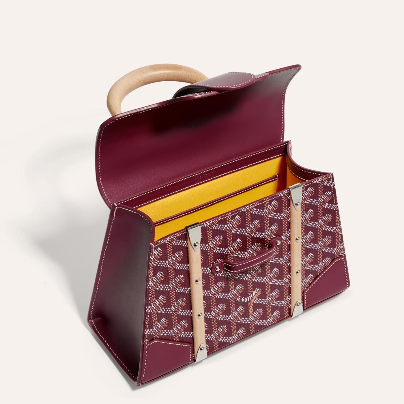 Goyard Saigon Structured Mini Bag Burgundy - Image 4